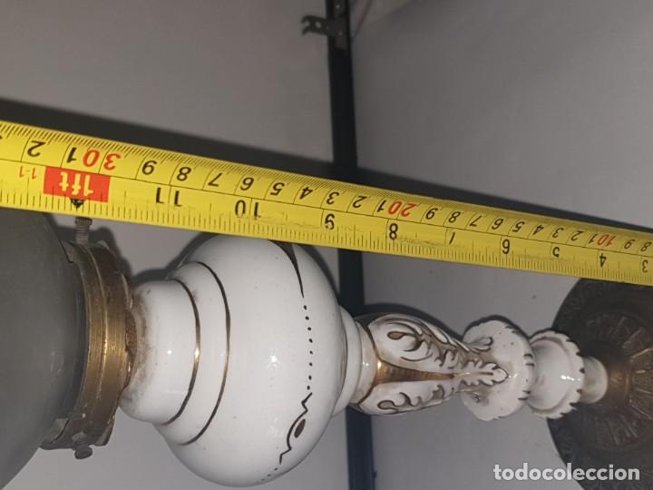 Antig&uuml;edades: Lampara bronce ceramica - Foto 8