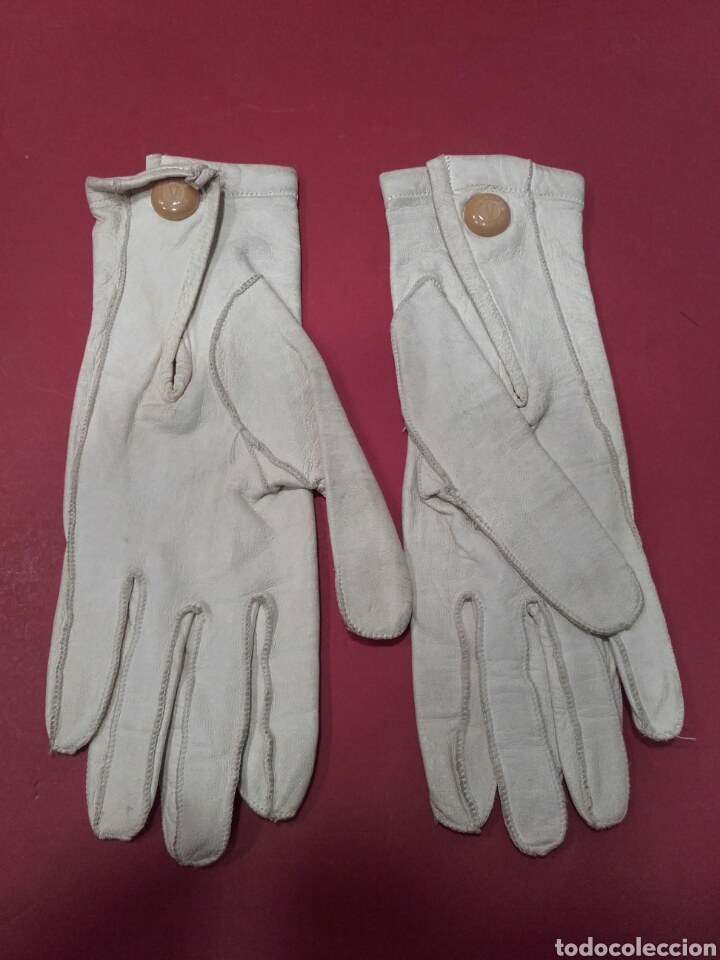 Antig&uuml;edades: GUANTES Y BOLSO DE CABRITILLA - Foto 3