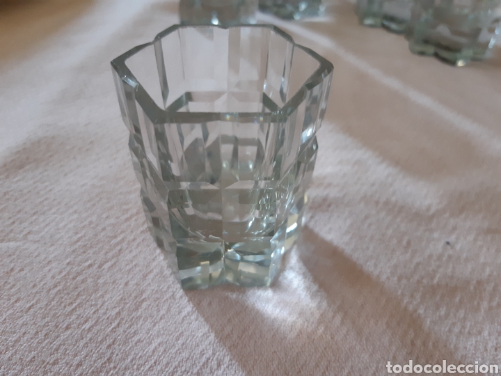 Antig&uuml;edades: VASOS DE CHUPITO EN VIDRIO TALLADO (6) - Foto 3