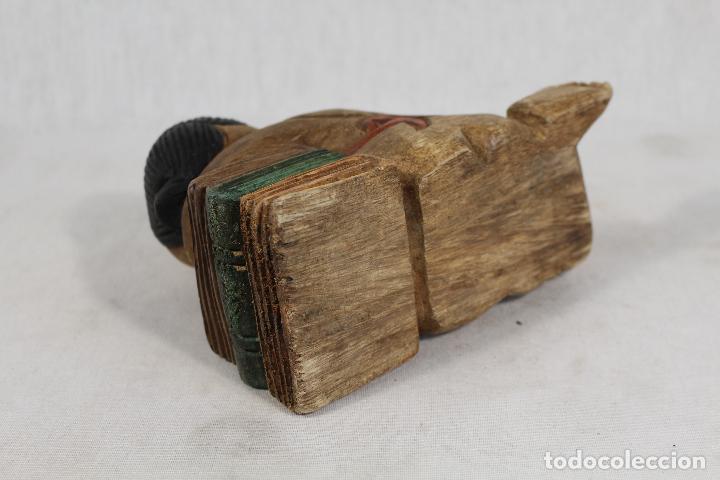 Antig&uuml;edades: buda dormido tallado en madera - Foto 2