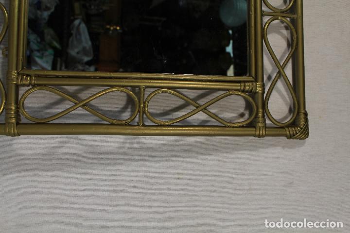 Antig&uuml;edades: espejo bambu pintado - Foto 4