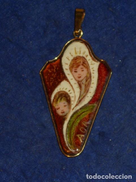 Antig&uuml;edades: MEDALLA ESMALTADA DE LA VIRGEN. - Foto 2