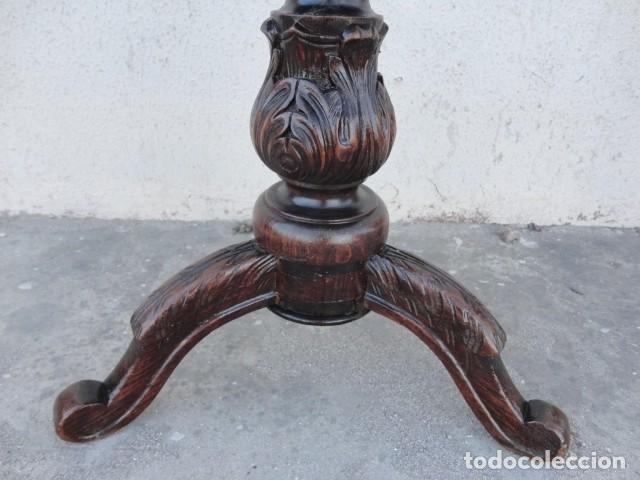 Antig&uuml;edades: Taburete de piano antiguo tallado, elevable , madera  de palosanto - Foto 4