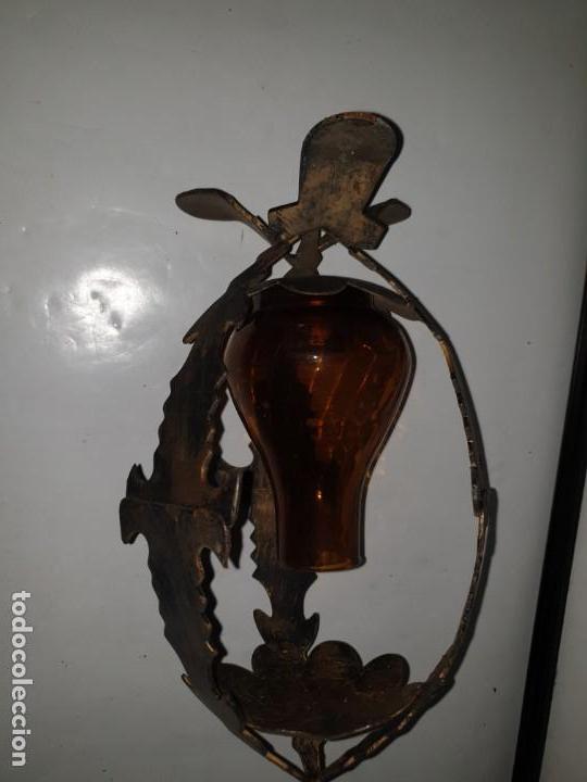 Antig&uuml;edades: Farol forja porta vela - Foto 8