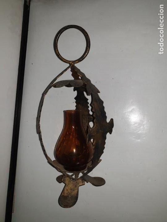 Antig&uuml;edades: Farol forja porta vela - Foto 9