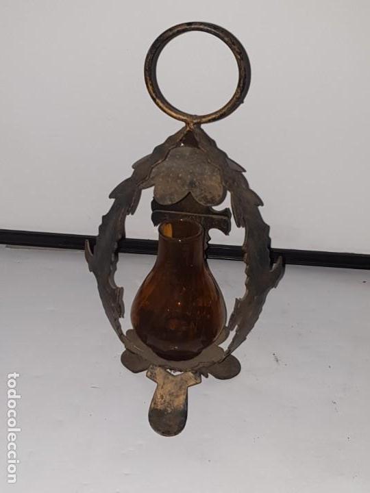 Antig&uuml;edades: Farol forja porta vela - Foto 4