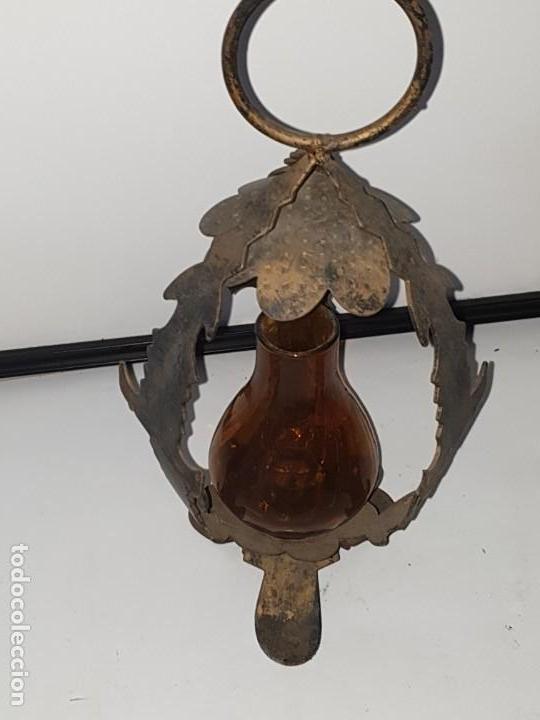 Antig&uuml;edades: Farol forja porta vela - Foto 6