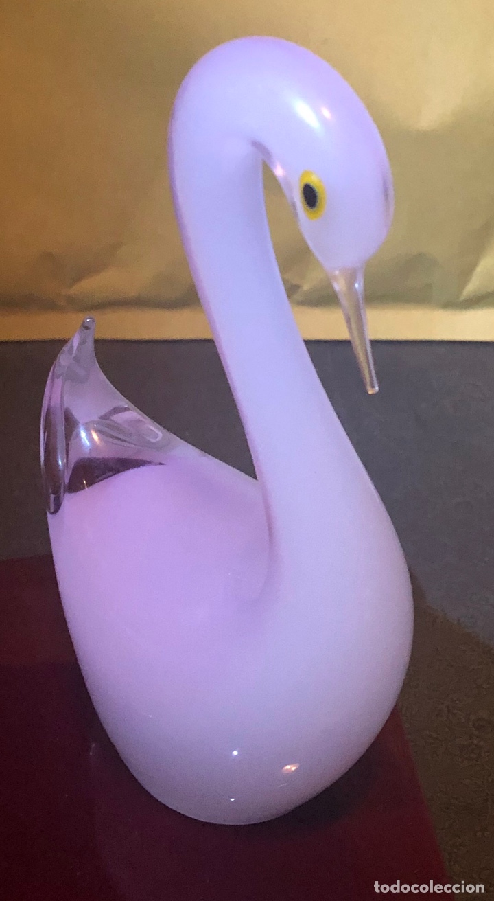 Antig&uuml;edades: Bonito cisne en Cristal de murano - Foto 1