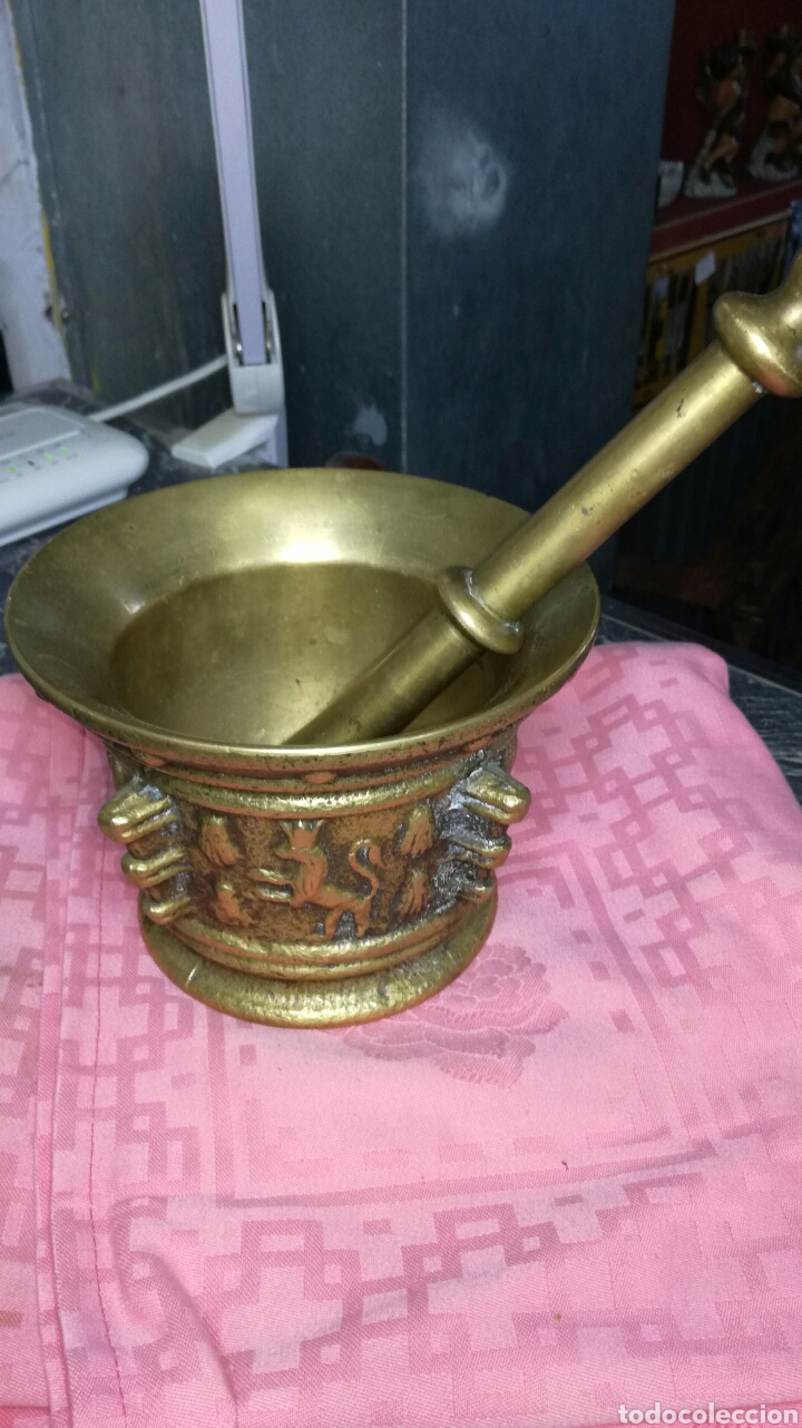 Antig&uuml;edades: Almirez o mortero de bronce - Foto 1