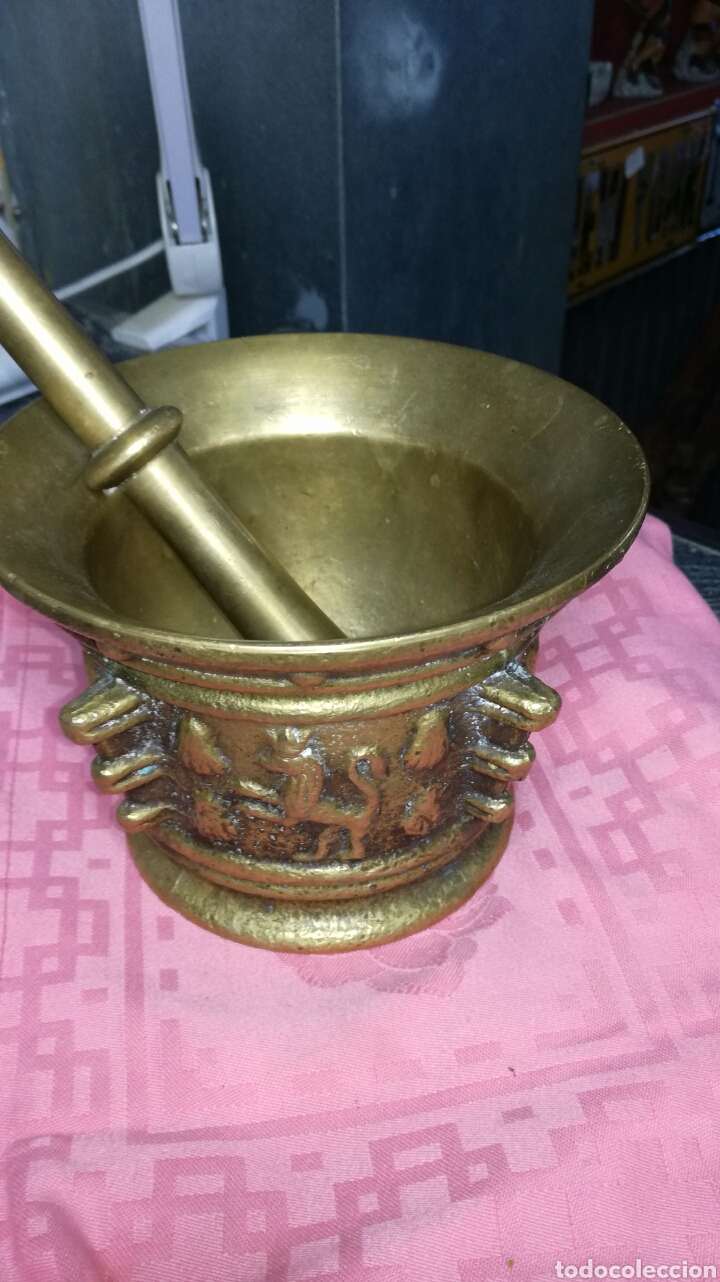 Antig&uuml;edades: Almirez o mortero de bronce - Foto 2