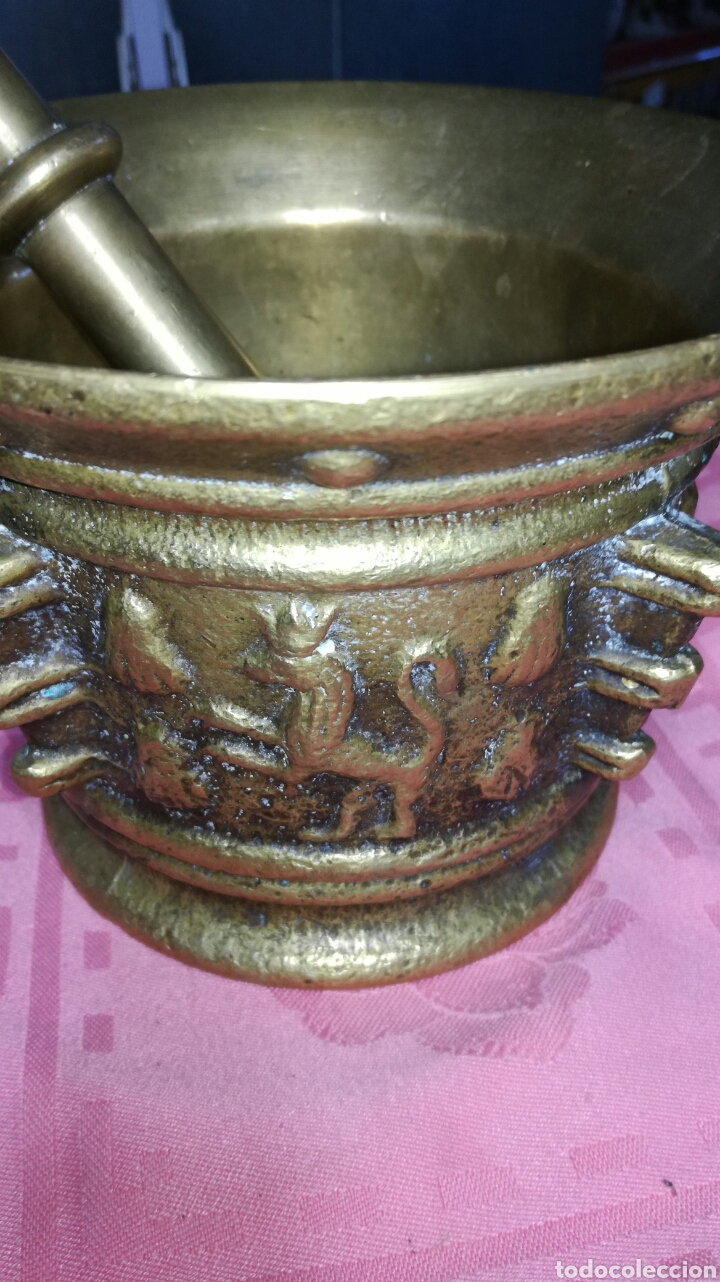 Antig&uuml;edades: Almirez o mortero de bronce - Foto 3