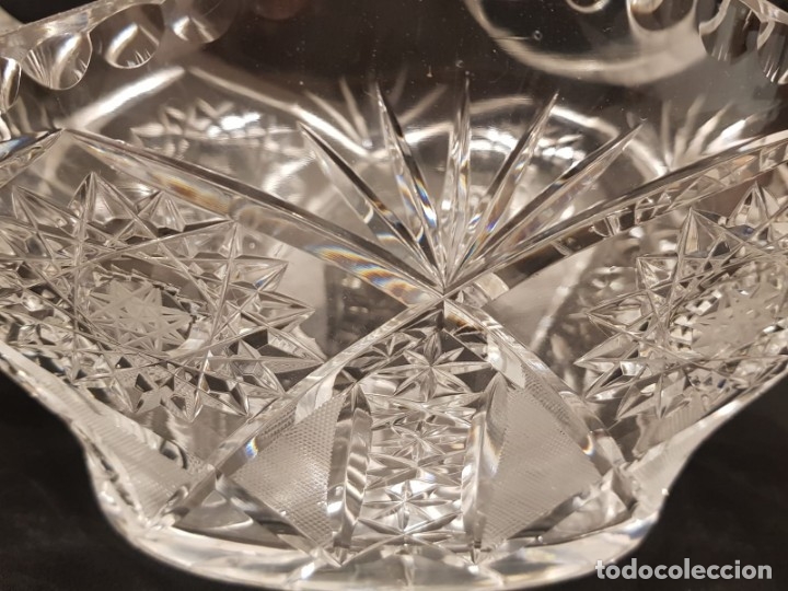 Antig&uuml;edades: Gran cesto cristal bohemia. - Foto 2