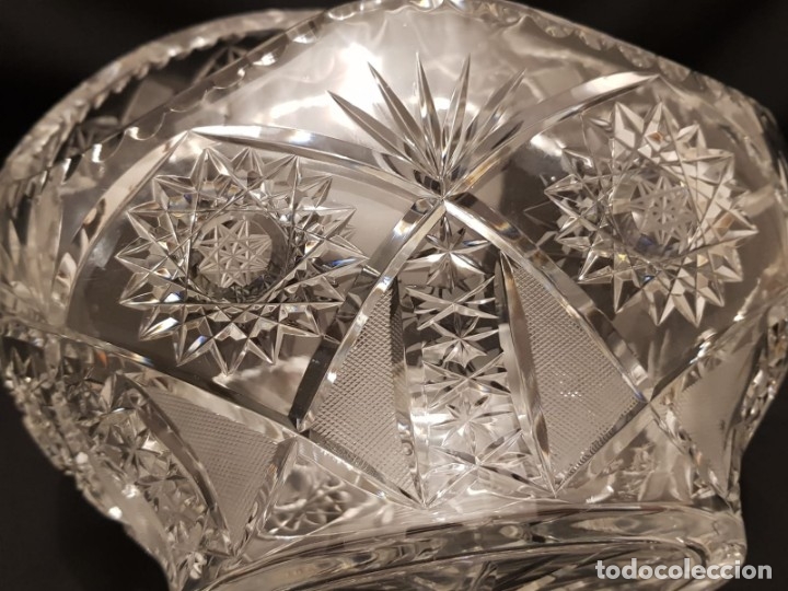Antig&uuml;edades: Gran cesto cristal bohemia. - Foto 6