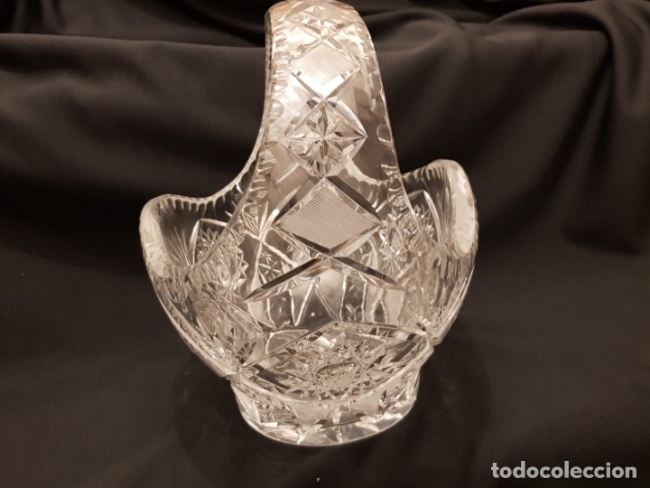 Antig&uuml;edades: Gran cesto cristal bohemia. - Foto 10