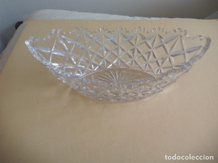 Antiguidades: FUENTE OVALADA DE CRISTAL, CENTRO DE MESA