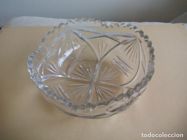 Antiguidades: FUENTE REDONDA DE CRISTAL, CENTRO DE MESA, FRUTERO. 21 CM