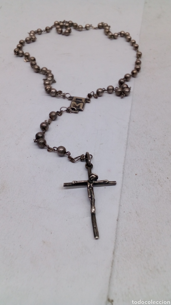 Antig&uuml;edades: Rosaio de plata antiguo - Foto 1