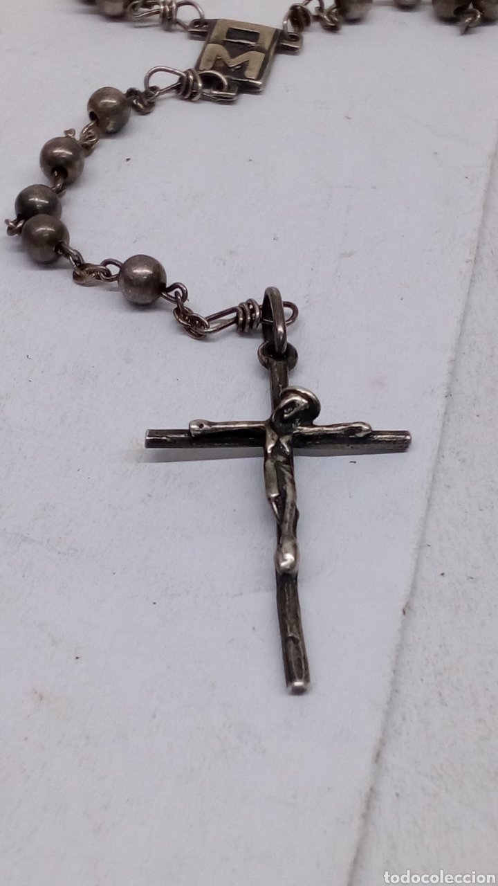 Antig&uuml;edades: Rosaio de plata antiguo - Foto 2
