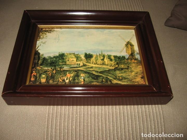 Antig&uuml;edades: Marco antiguo con l&aacute;mina. - Foto 2