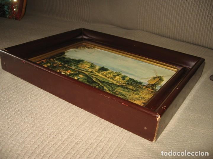 Antig&uuml;edades: Marco antiguo con l&aacute;mina. - Foto 4