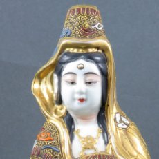 Antigüedades: DAMA EN PORCELANA SATSUMA JAPÓN PRIMERA MITAD DEL SIGLO XX. Lote 164715778