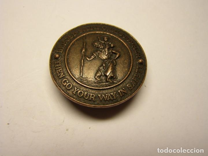 Antig&uuml;edades: Medalla religiosa de San Cristobal, Inglaterra. - Foto 1