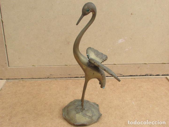 Antig&uuml;edades: FIGURA DE GARZA EN BRONCE - Foto 3