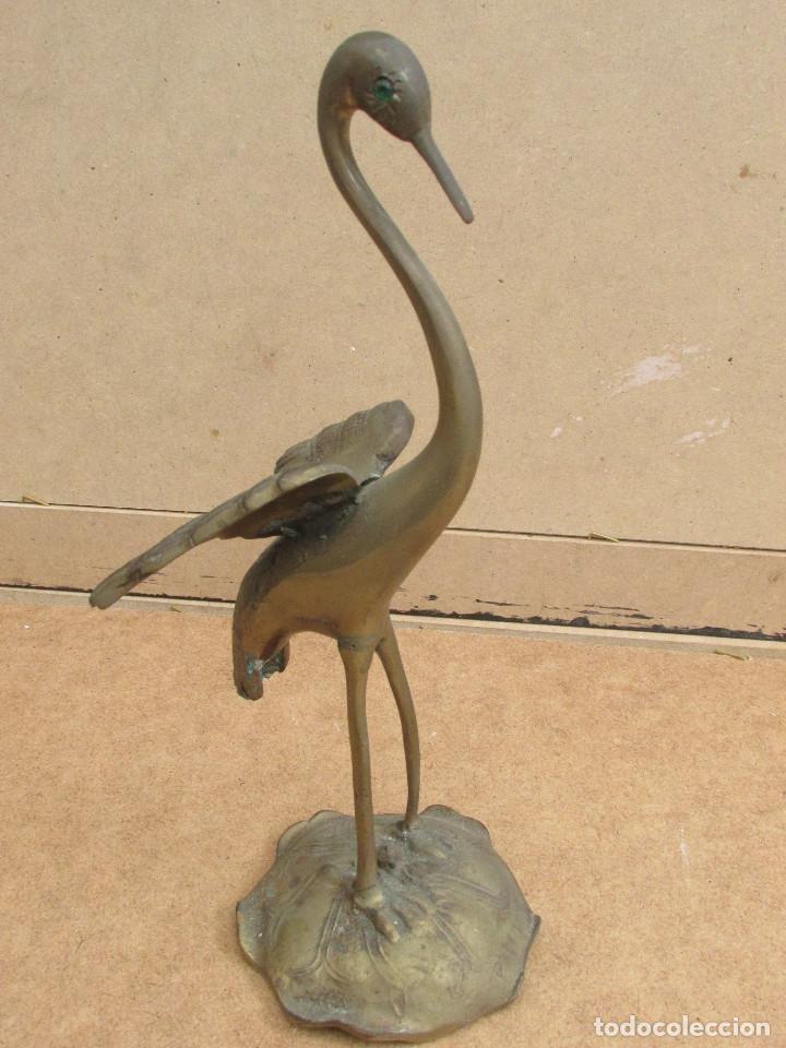 Antig&uuml;edades: FIGURA DE GARZA EN BRONCE - Foto 6