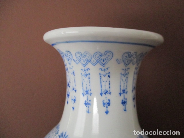 Antigüedades: Jarrón Orirental - Porcelana China o Japonesa - Sello en la Base, Altura 29,5 cm - Foto 2 - 165092450