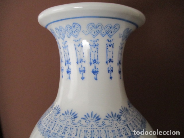 Antigüedades: Jarrón Orirental - Porcelana China o Japonesa - Sello en la Base, Altura 29,5 cm - Foto 13 - 165092450