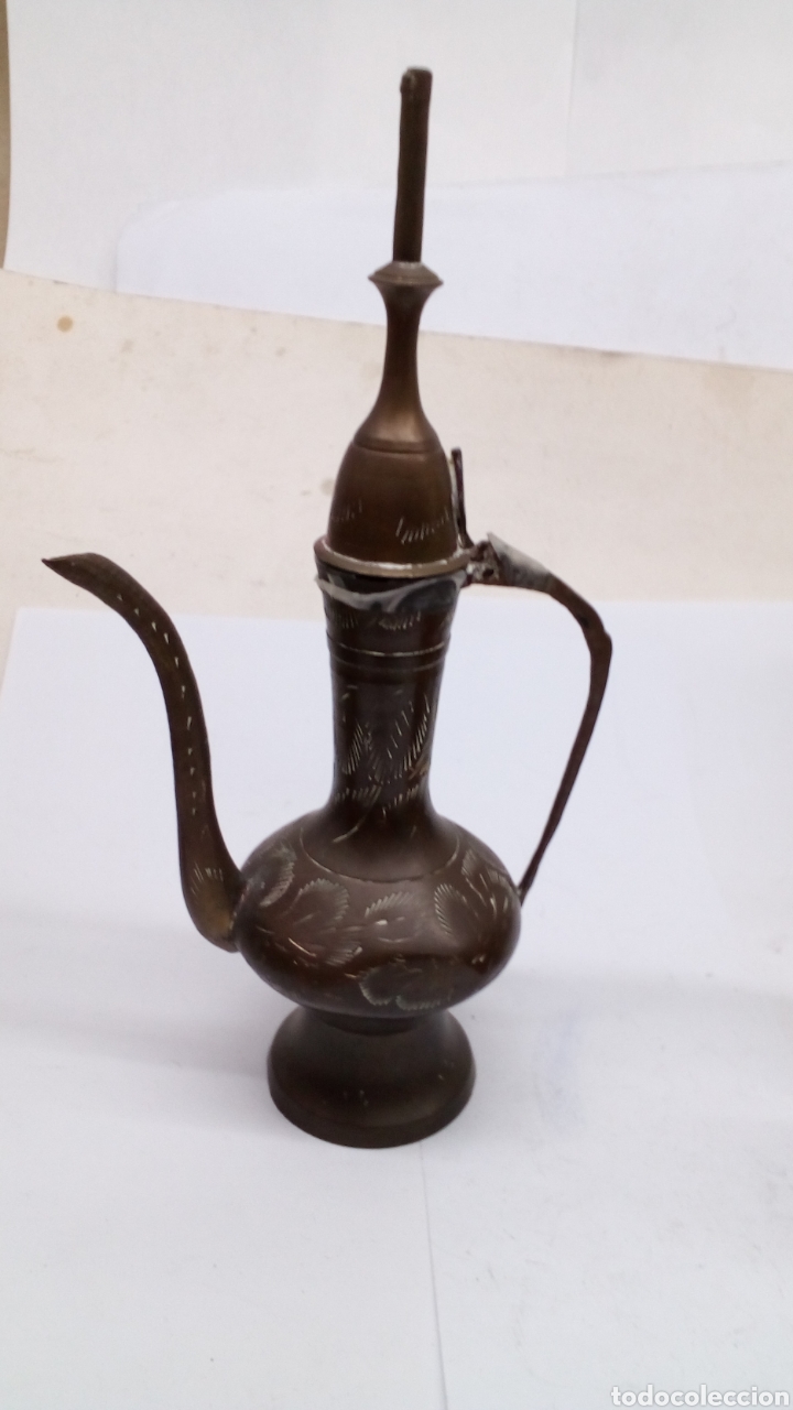 Antig&uuml;edades: Tetera de bronce antigua - Foto 1