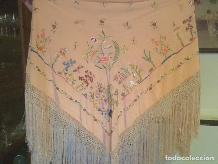 Antig&uuml;edades: Mant&oacute;n de Manila siglo XIX - Foto 1