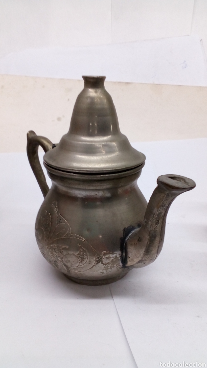 Antig&uuml;edades: Tetera metalica antigua - Foto 2