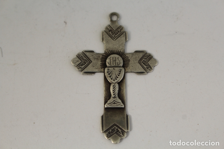 Antig&uuml;edades: cruz de caliz en plata de ley - Foto 5