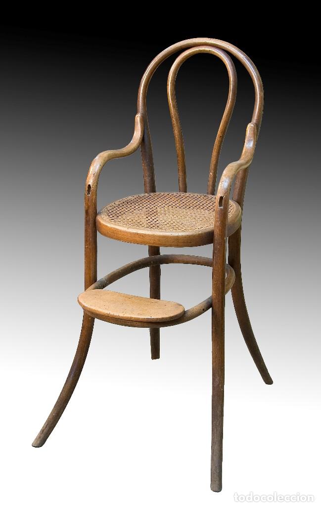 Antig&uuml;edades: Silla infantil. Madera. Siglo XIX. - Foto 1