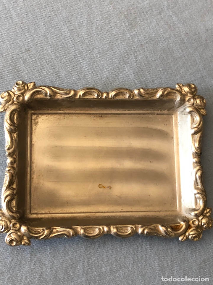 Antig&uuml;edades: Lote de 3 bandejitas plateadas - Foto 4