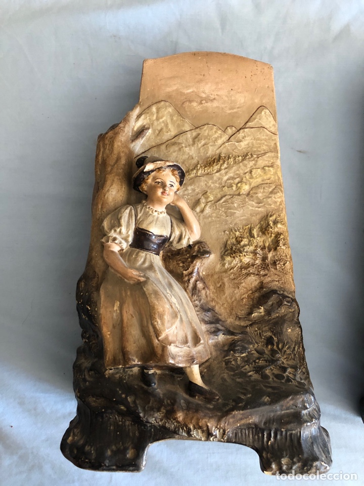Antig&uuml;edades: Pareja de floreros de CERAMICA - Foto 3