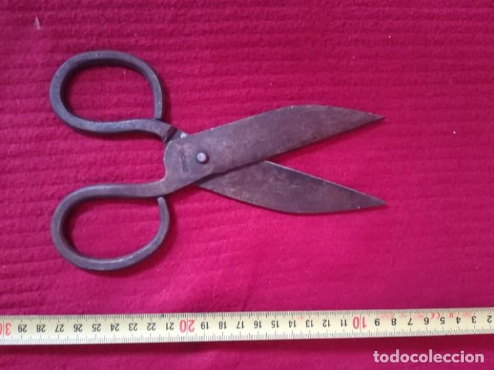 Antiques: tijeras hierro ricart grabado n&ordm; 3