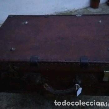 Antig&uuml;edades: Maleta Antigua de Piel - Foto 1