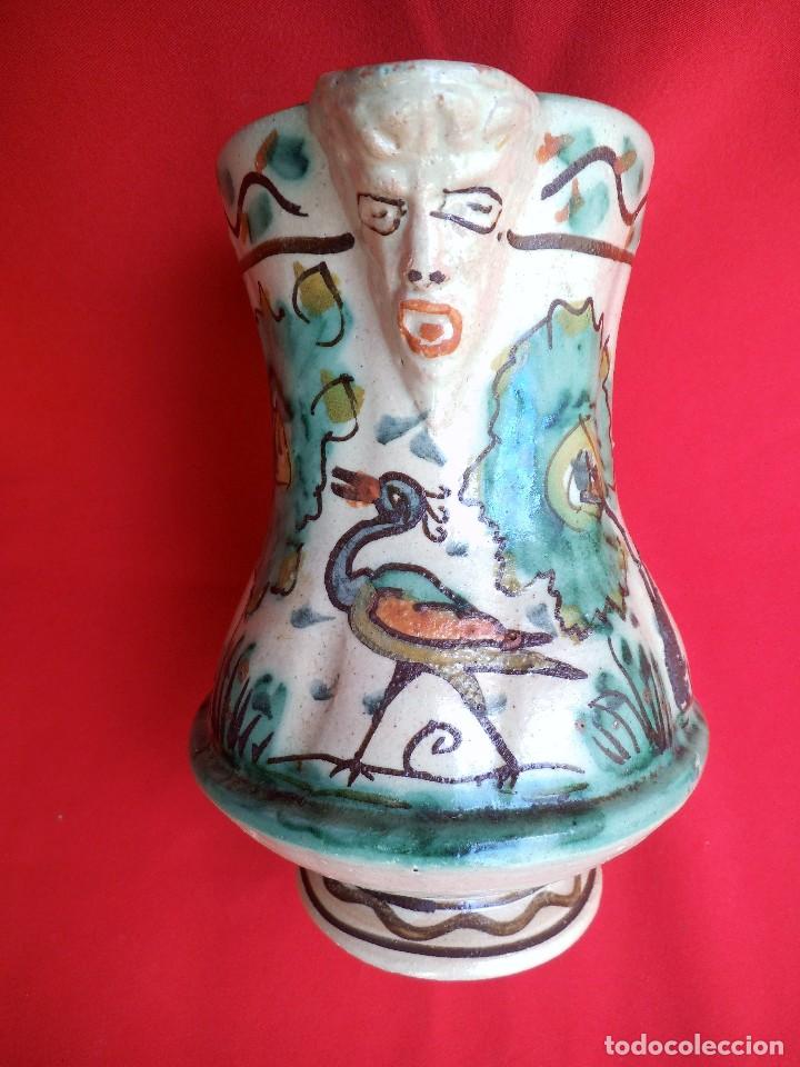 Antig&uuml;edades: Jarra cer&aacute;mica pintada a mano. - Foto 3
