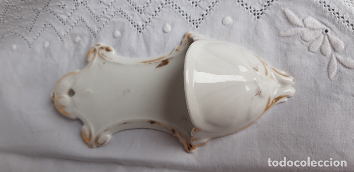 Antig&uuml;edades: Benditera porcelana de Paris XIX - Foto 10