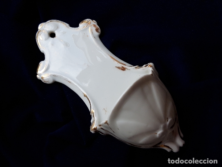 Antig&uuml;edades: Benditera porcelana de Paris XIX - Foto 1