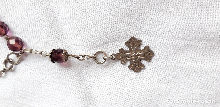 Antig&uuml;edades: Pulsera rosario plata - Foto 8