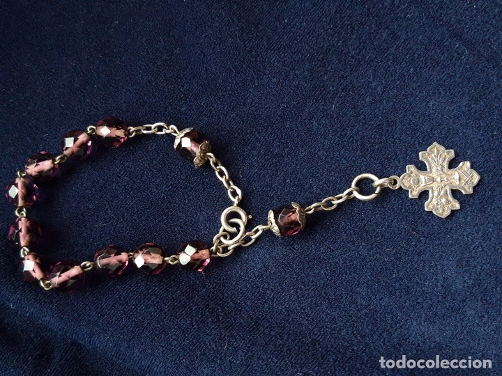 Antig&uuml;edades: Pulsera rosario plata - Foto 9