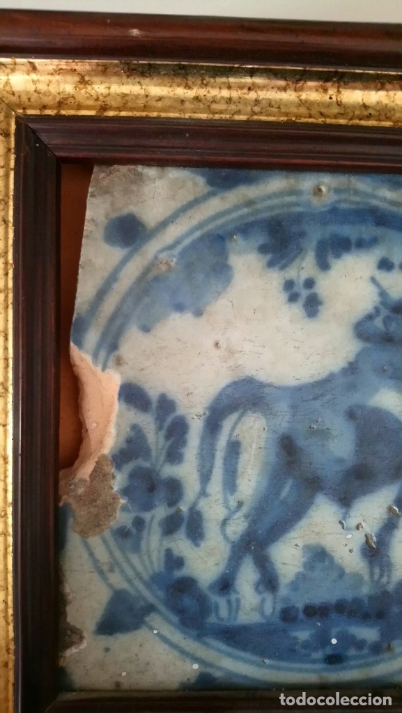 Antig&uuml;edades: Azulejo con toro. - Foto 10
