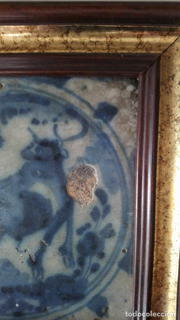 Antig&uuml;edades: Azulejo con toro. - Foto 16