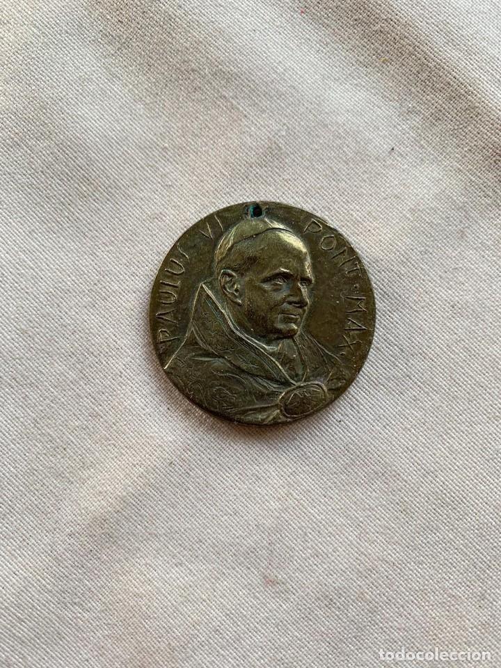 Antig&uuml;edades: MEDALLA DEL PAPA PABLO VI - BRONCE - - Foto 1