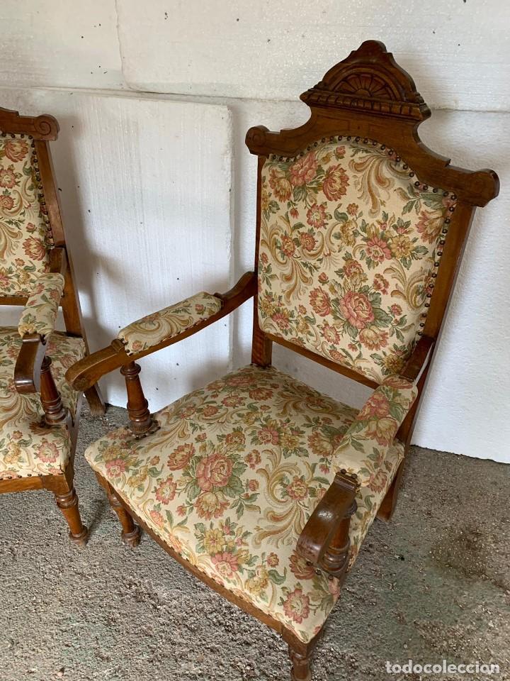 Antig&uuml;edades: CONJUNTO DE SOFA Y SILLONES ISABELINO - Foto 7