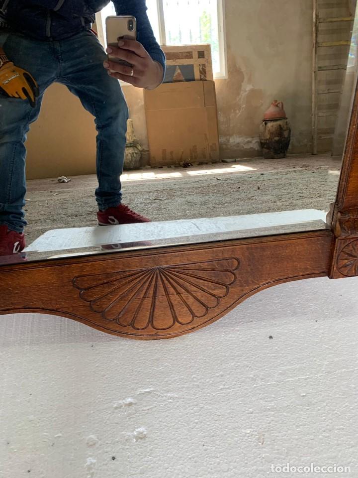 Antig&uuml;edades: ESPEJO TALLADO DE MADERA - Foto 5