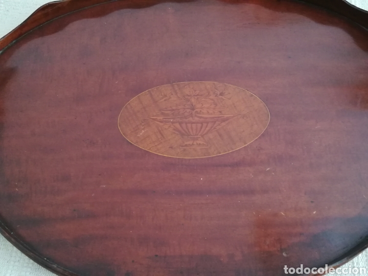 Antig&uuml;edades: Bandeja madera inglesa s. XIX - Foto 3